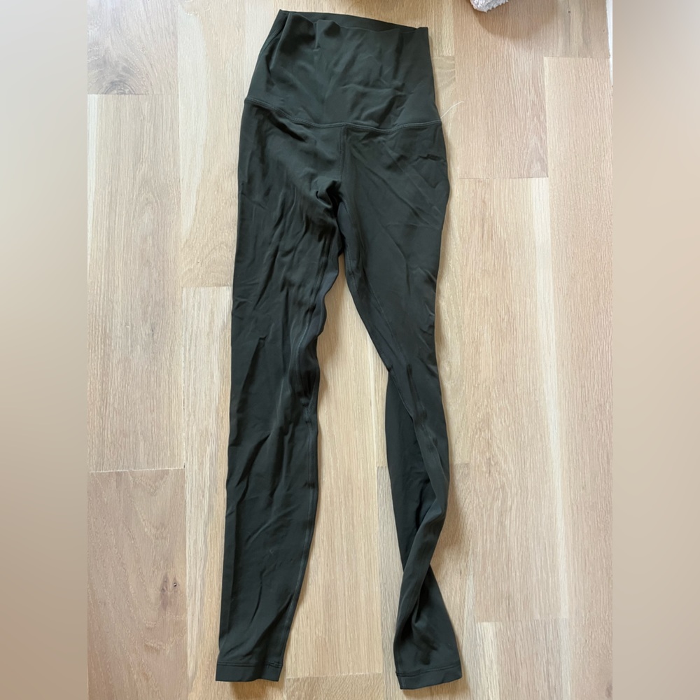 Green high waisted Lululemon leggings